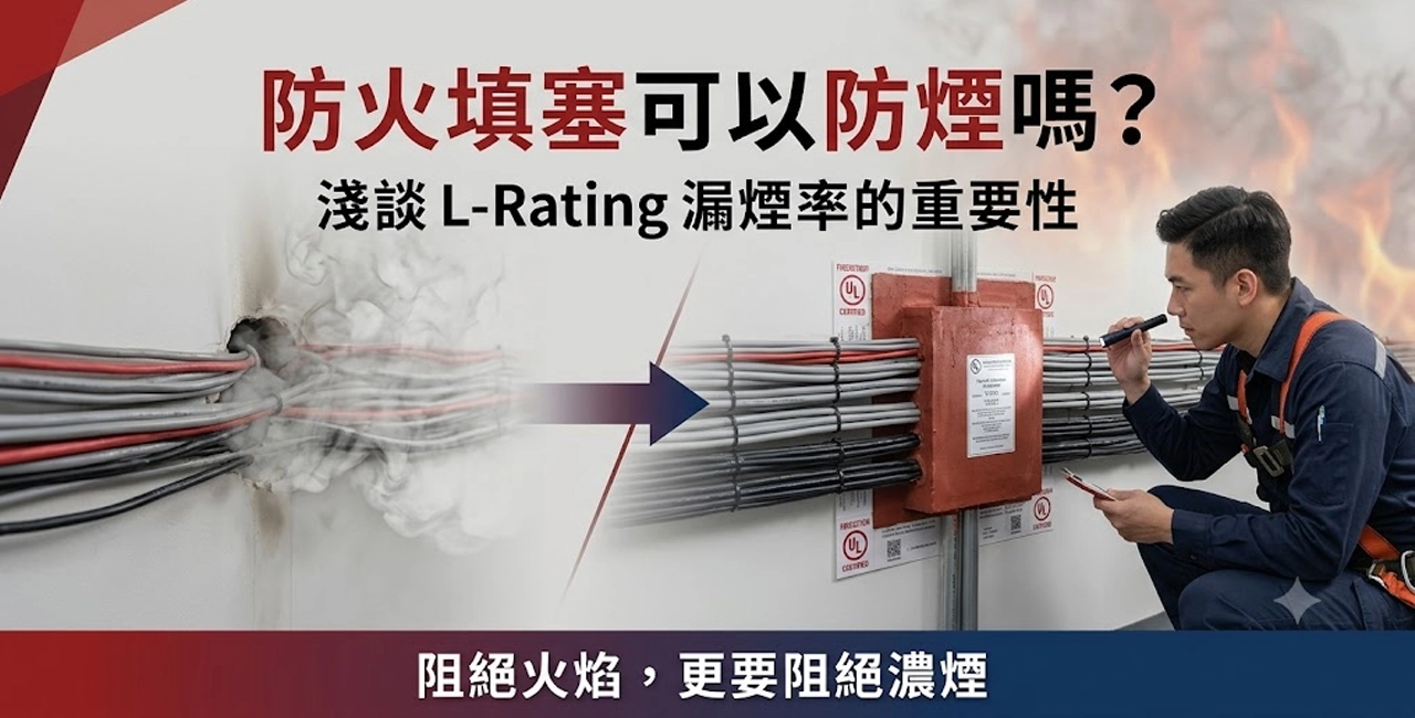 防火填塞可以防煙嗎？淺談 L-Rating 漏煙率的重要性。