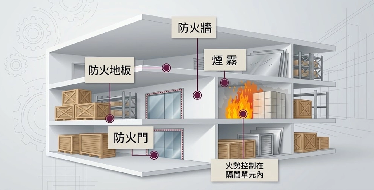 什麼是「被動防火」？從防火區劃看防火填塞在火災延燒中的阻絕效能。